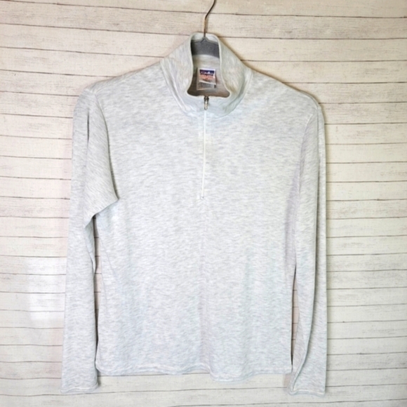 PATAGONIA CAPILENE BASE LAYER  LIGHT GRAY 3/4 ZIP PULLOVER, SZ MEDIUM - Picture 6 of 8
